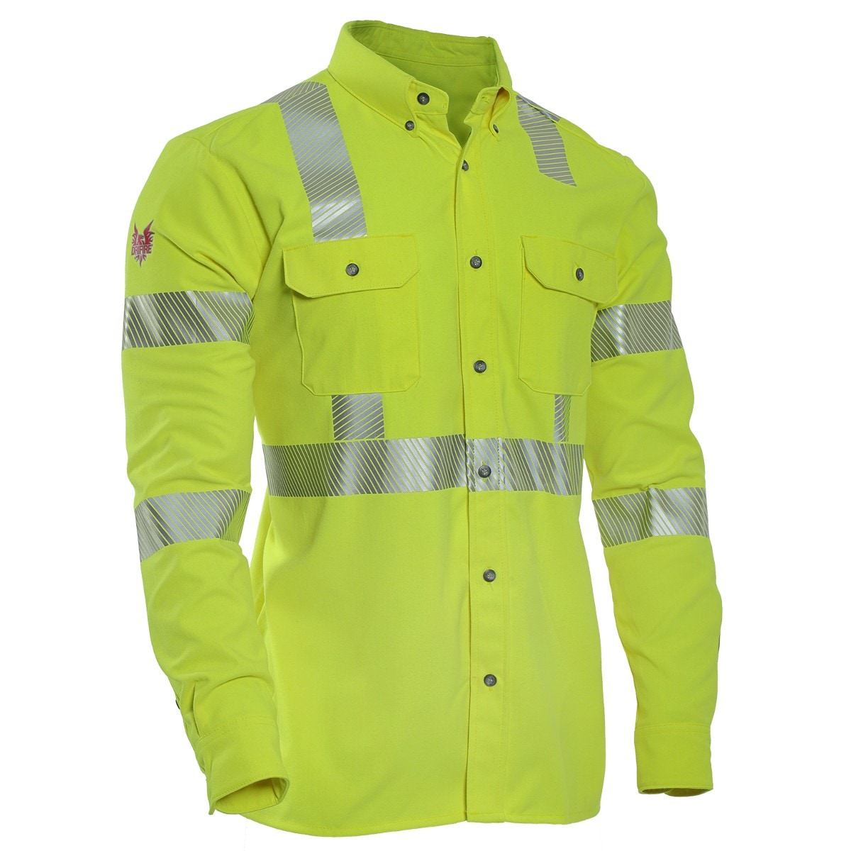 DRIFIRE FR Hi-Vis Utility Shirt in Lime-Yellow